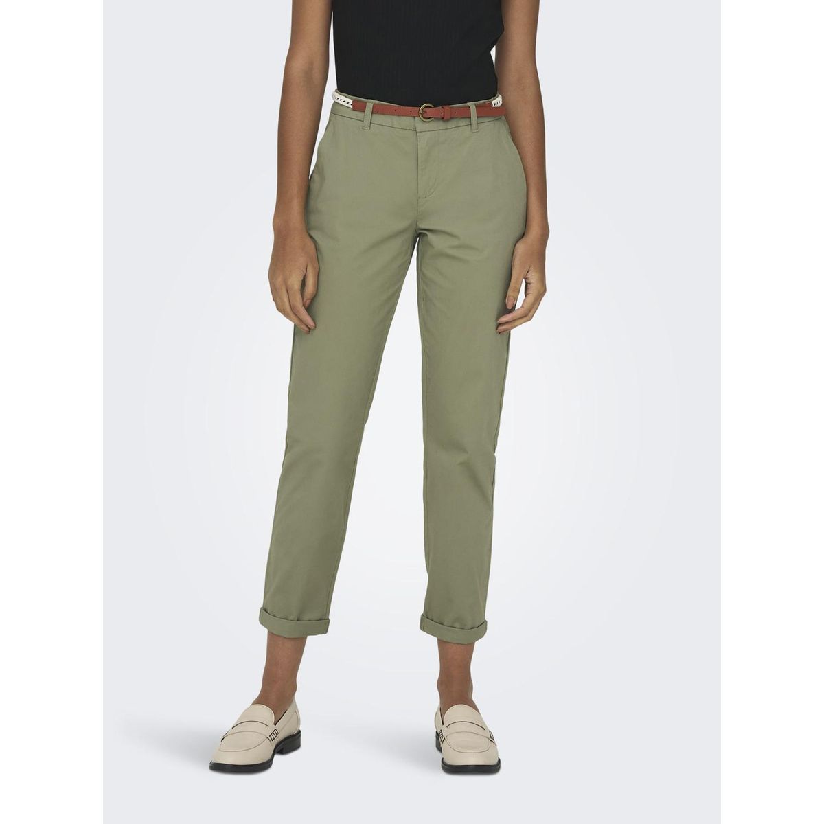 Pantalon chino kaki discount femme