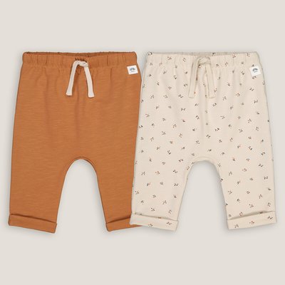 Pack of 2 Joggers in Slub Cotton LA REDOUTE COLLECTIONS