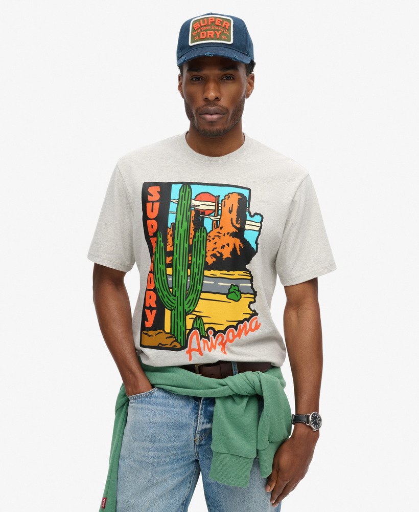 T-shirt à motif Travel Postcard, SUPERDRY