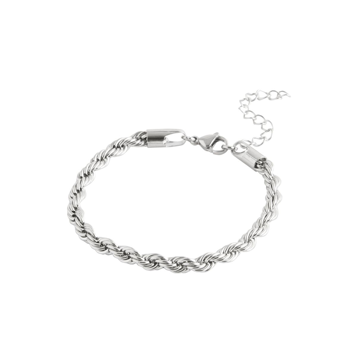 Bracelet Carré Torsadé NEVER GIVE UP En Acier Titane - Manchette Ouverte, Taille 59mm, Neuf Avec étiquette