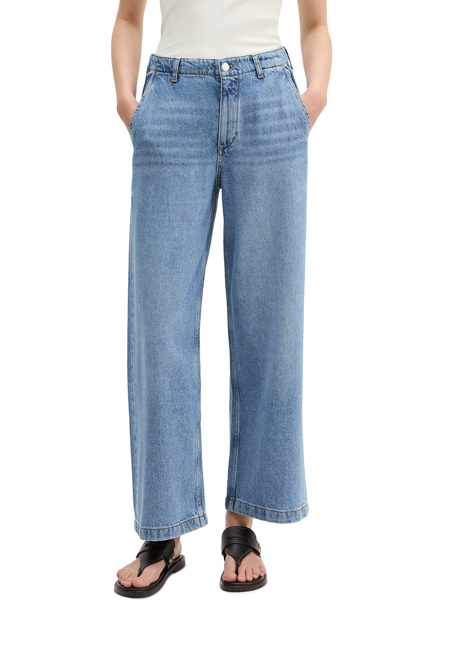 Jeans modèle Luma large en mélange de lyocell, de lin et de coton, MARC O'POLO