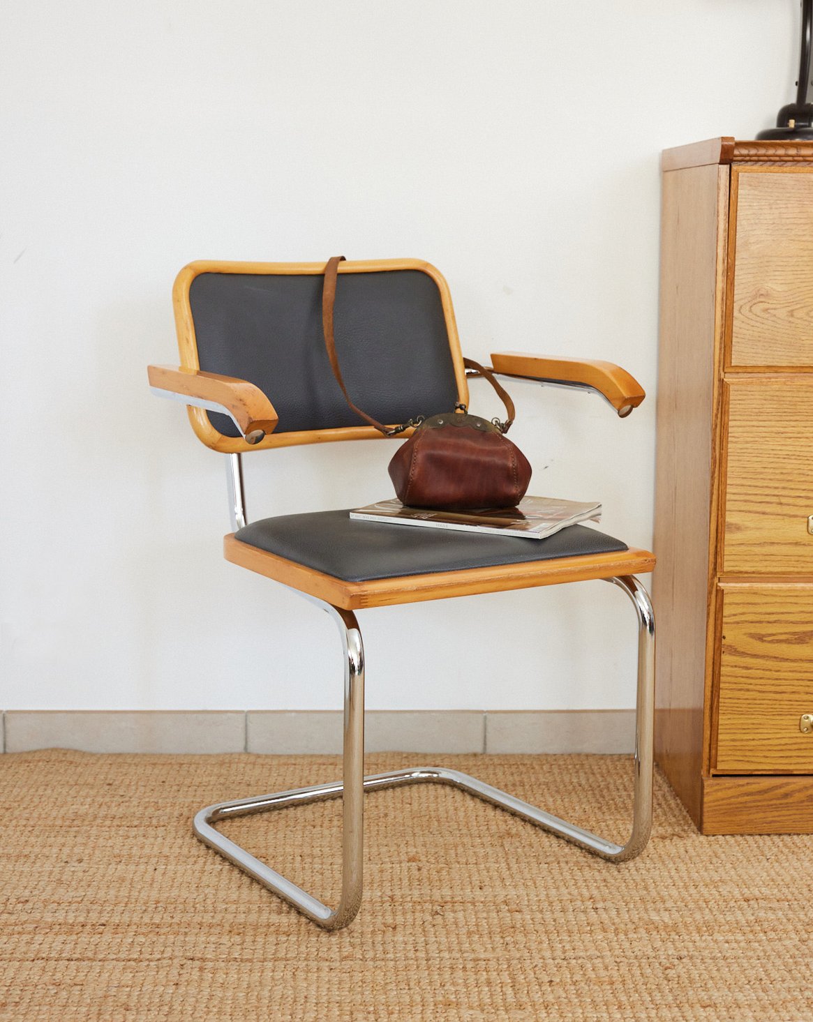 Fauteuil de bureau en bois Jakob N°1449 - Bon état, DEBONGOUT