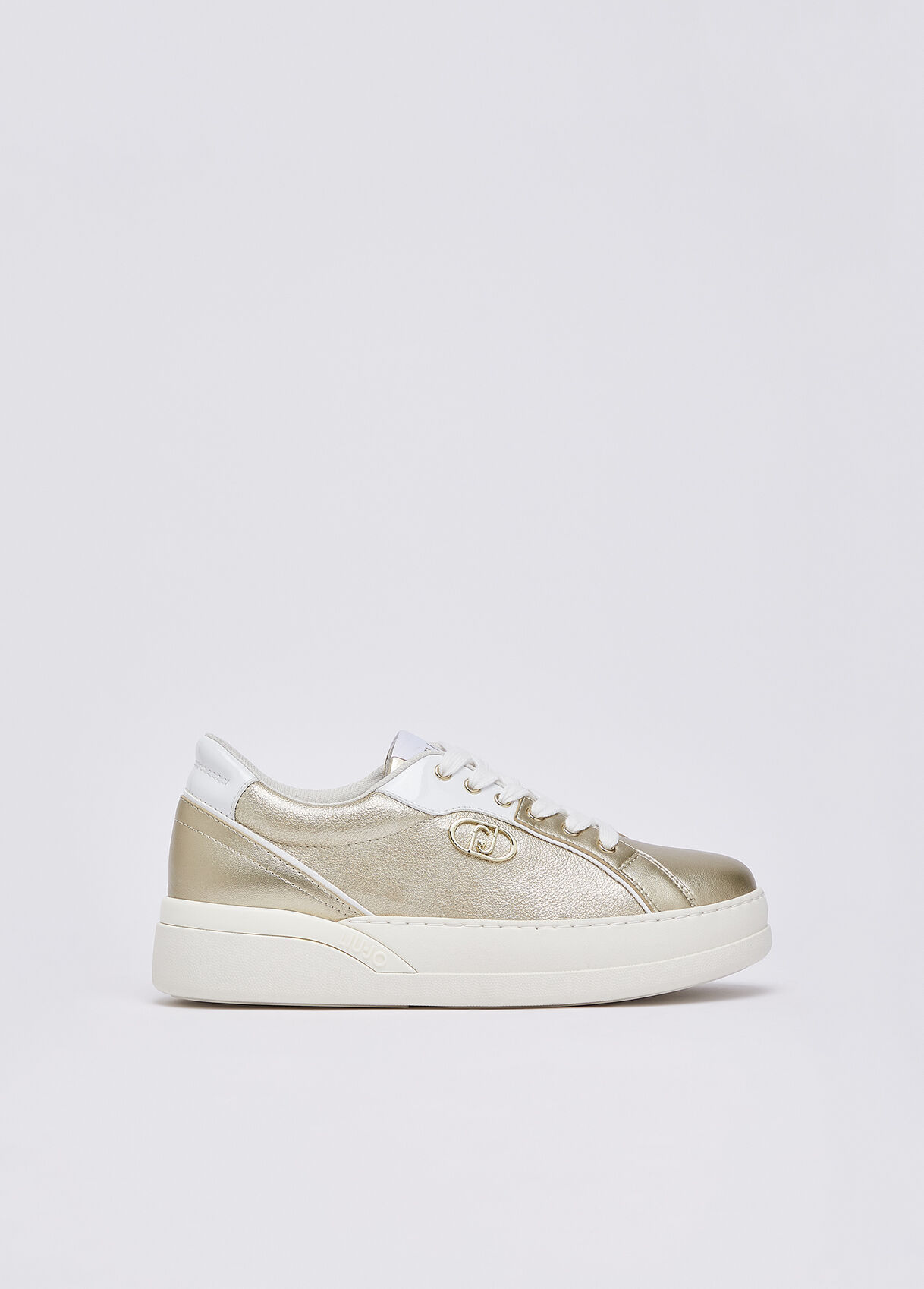Sneakers en cuir laminée, LIU JO