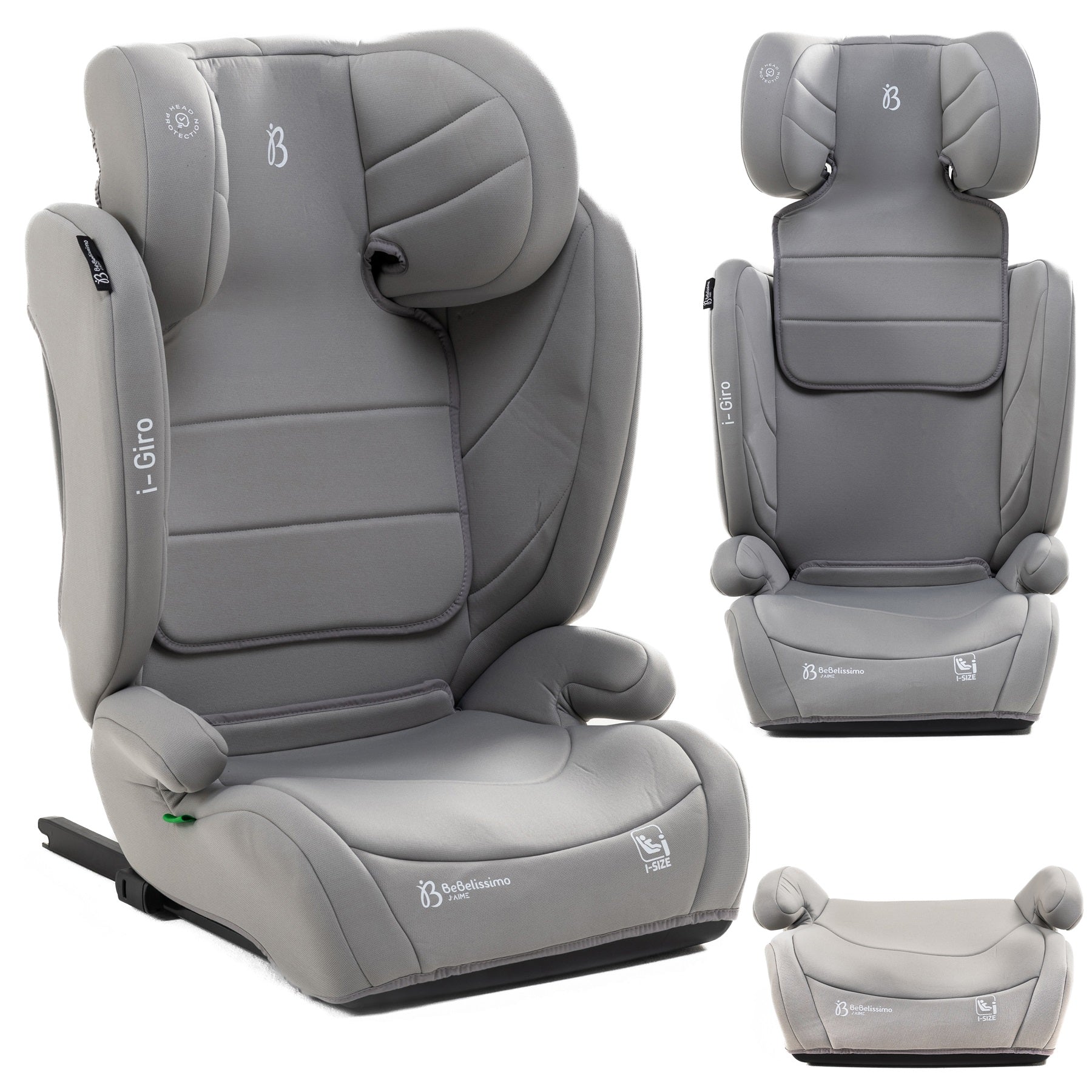 Siège auto Isofix - rehausseur I-size  - 100 -150cm - i- Giro - gris claire, BEBELISSIMO J'AIME