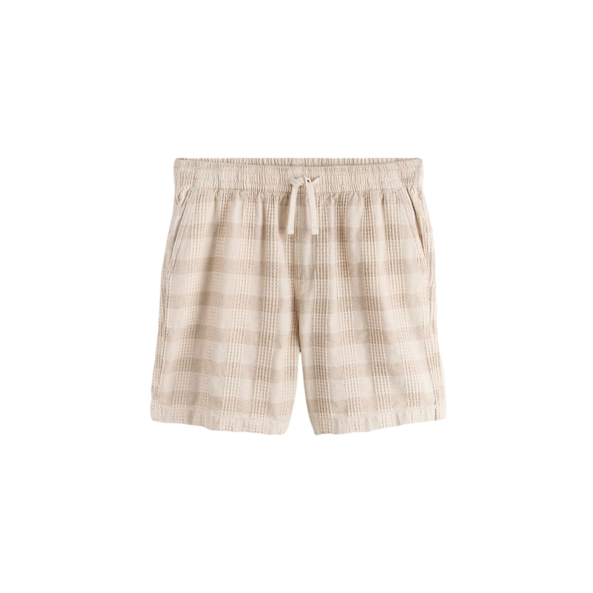 Short à carreaux texturé et cordon de serrage, NEXT