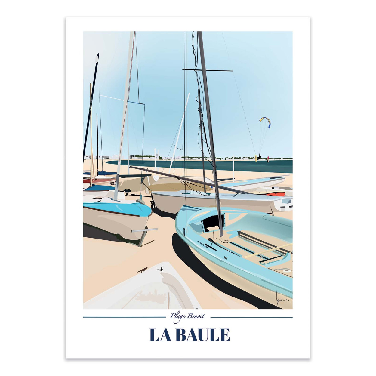 Affiche d'art - La Baule Version 2 - LPX Illustration, WALL EDITIONS