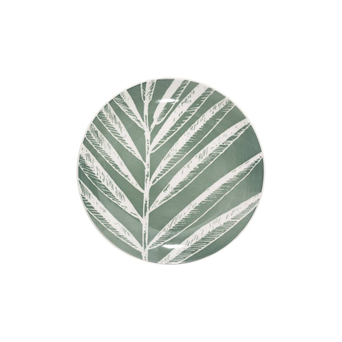 Lot de 6 assiettes en céramique GREEN HARMONY, SECRET DE GOURMET