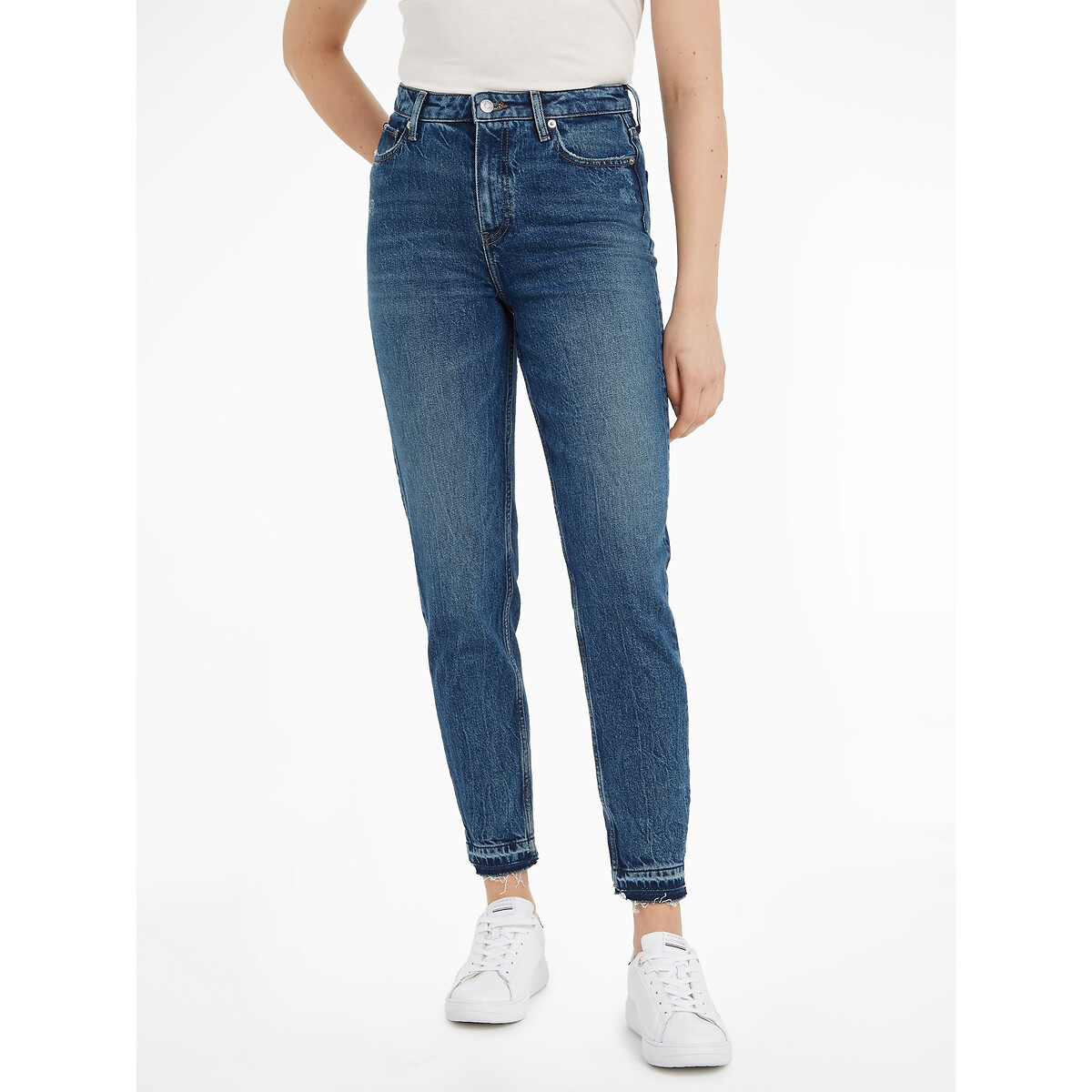 Straight jeans, stonewashed, Tommy Hilfiger | La Redoute