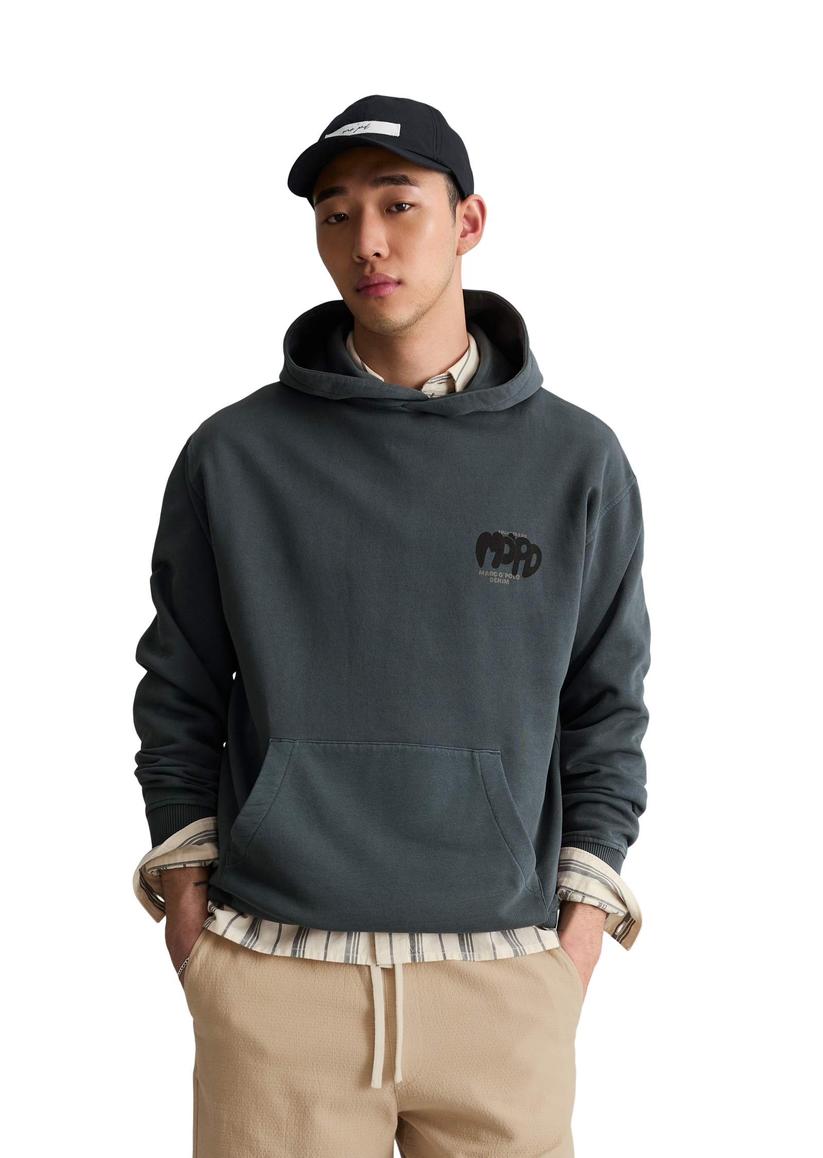 Hoodie relaxed en coton recyclé, MARC O’POLO DENIM