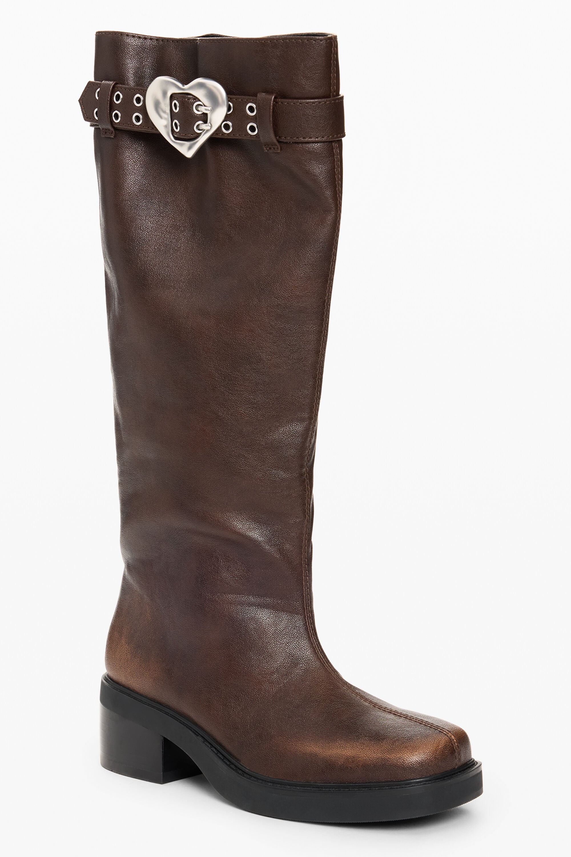 Bottes plates effet cuir, DESIGUAL