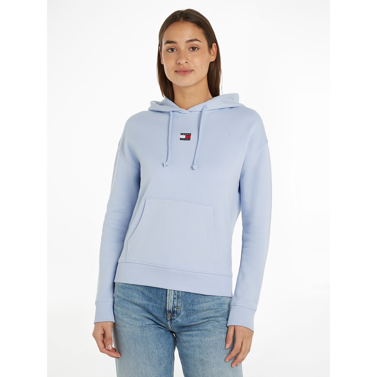 Embroidered logo cotton hoodie Tommy Jeans La Redoute