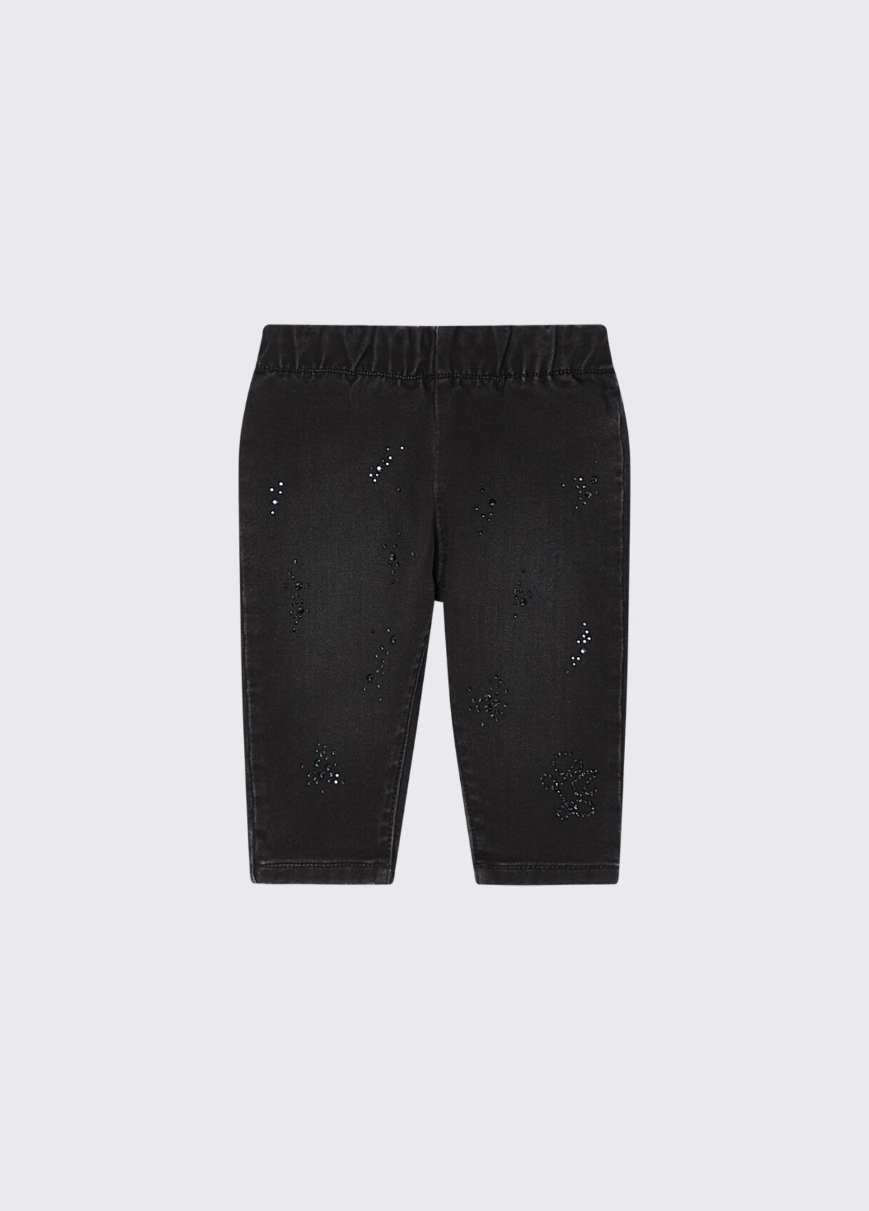 Pantalon denim fleece avec strass, LIU JO
