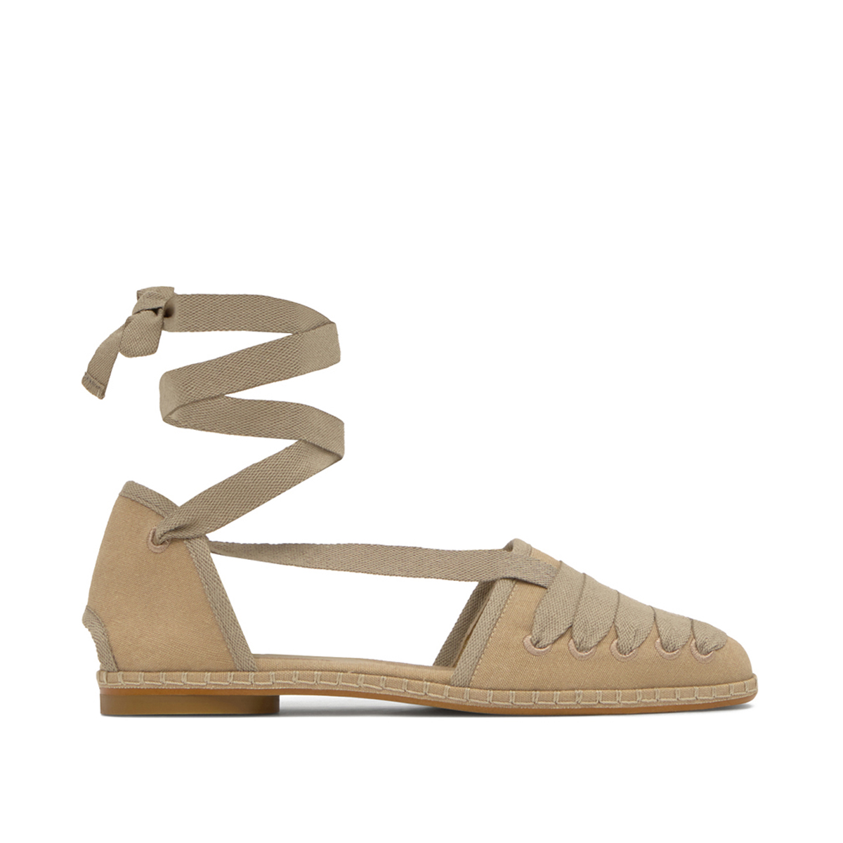 Espadrilles plates en coton à rubans GLEN LIGHT PLATFORM, CASTANER