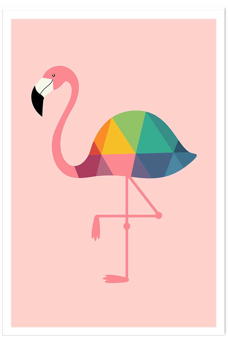 Affiche flamingo so girly, HEXOA
