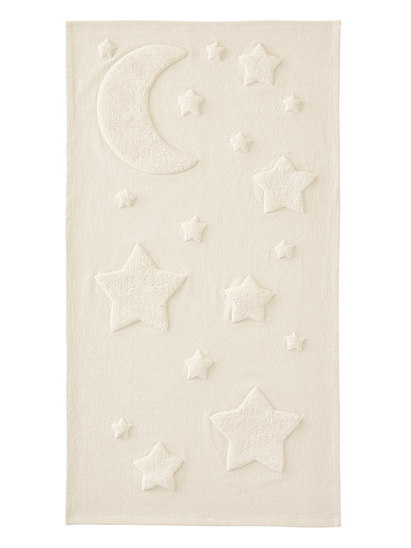 Tapis rectangle relief lune et étoiles, VERTBAUDET