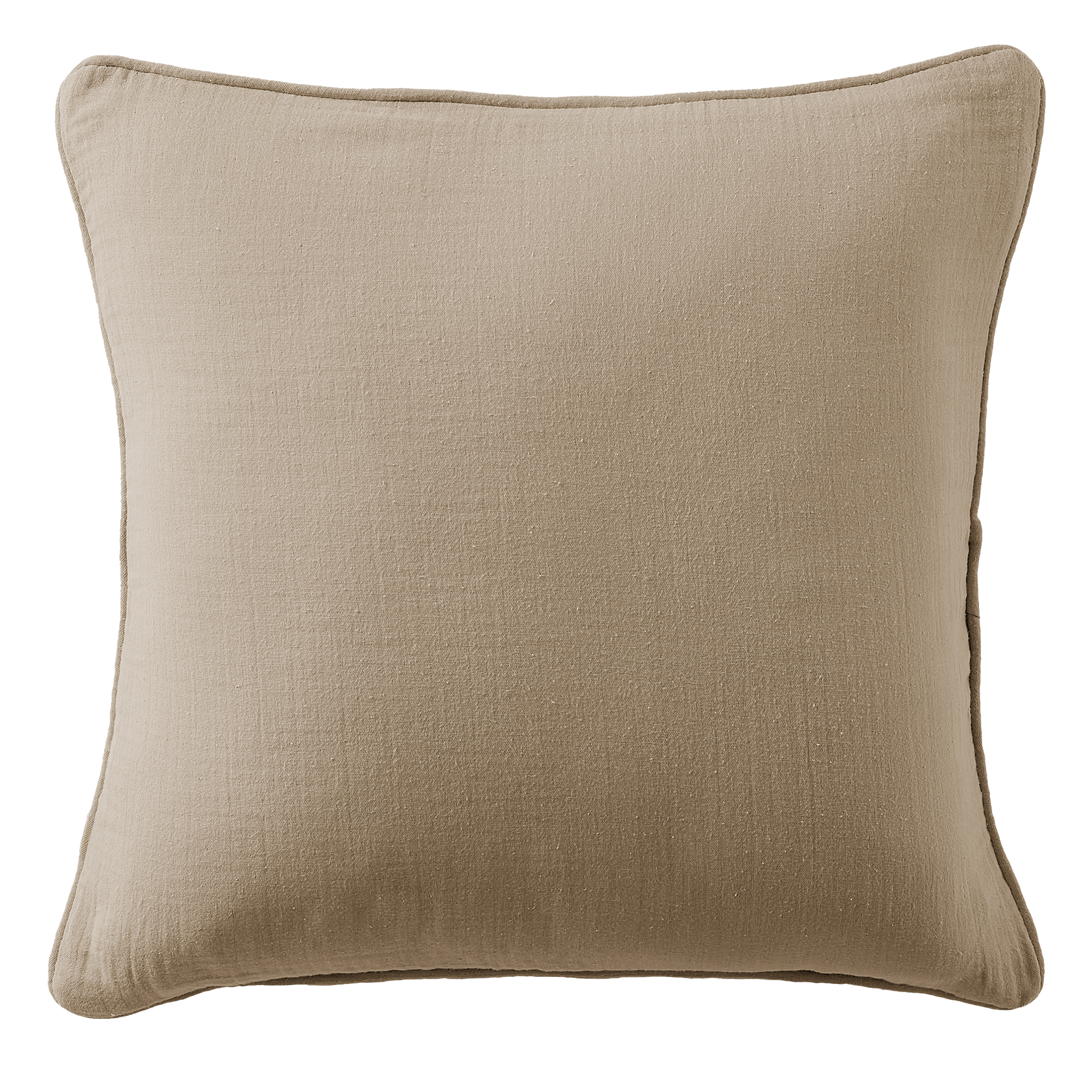 Coussin carré déhoussable 45x45 cm Gaze de Coton Terra Ficelle, EDEN