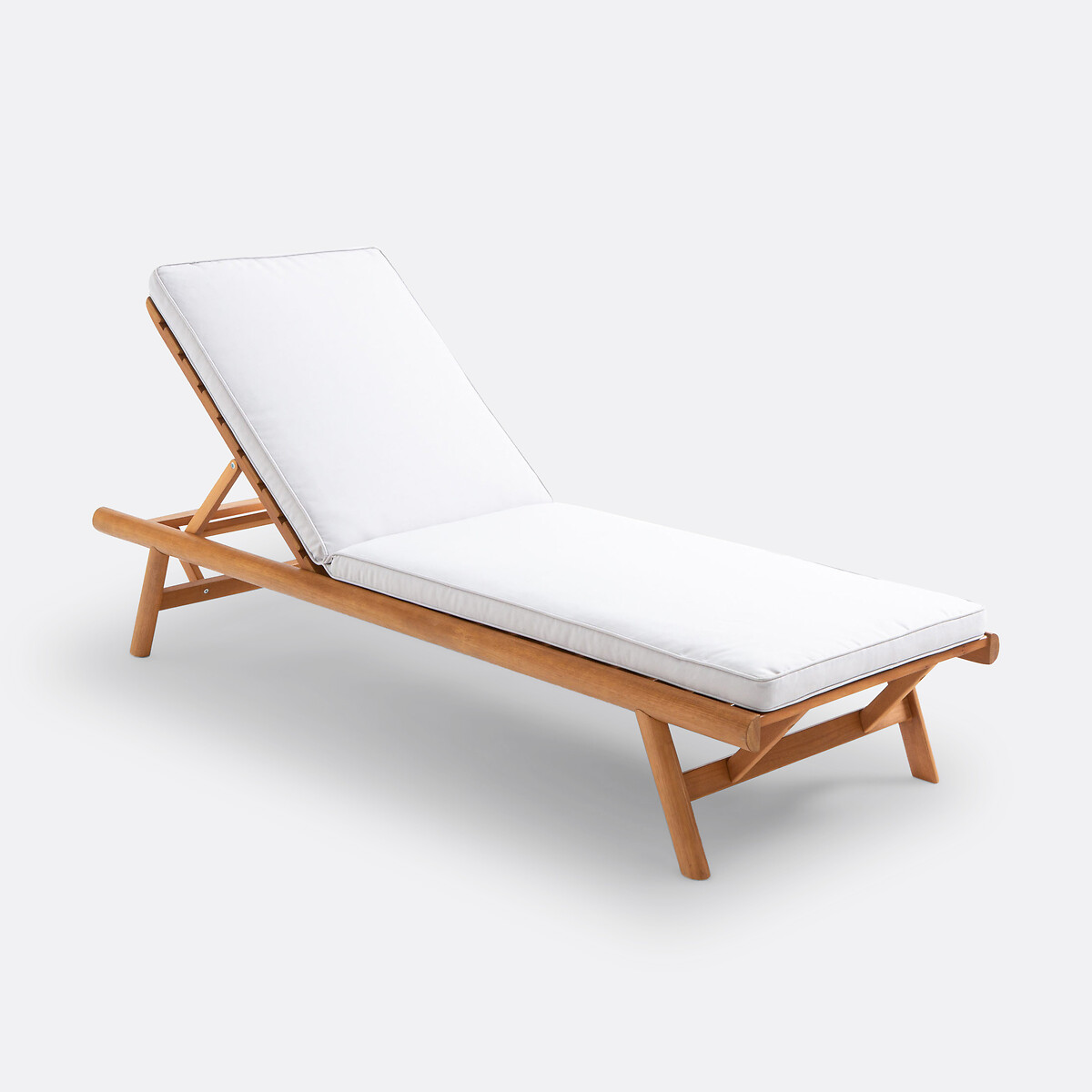 Bain de soleil en eucalyptus avec matelas, Ufni
