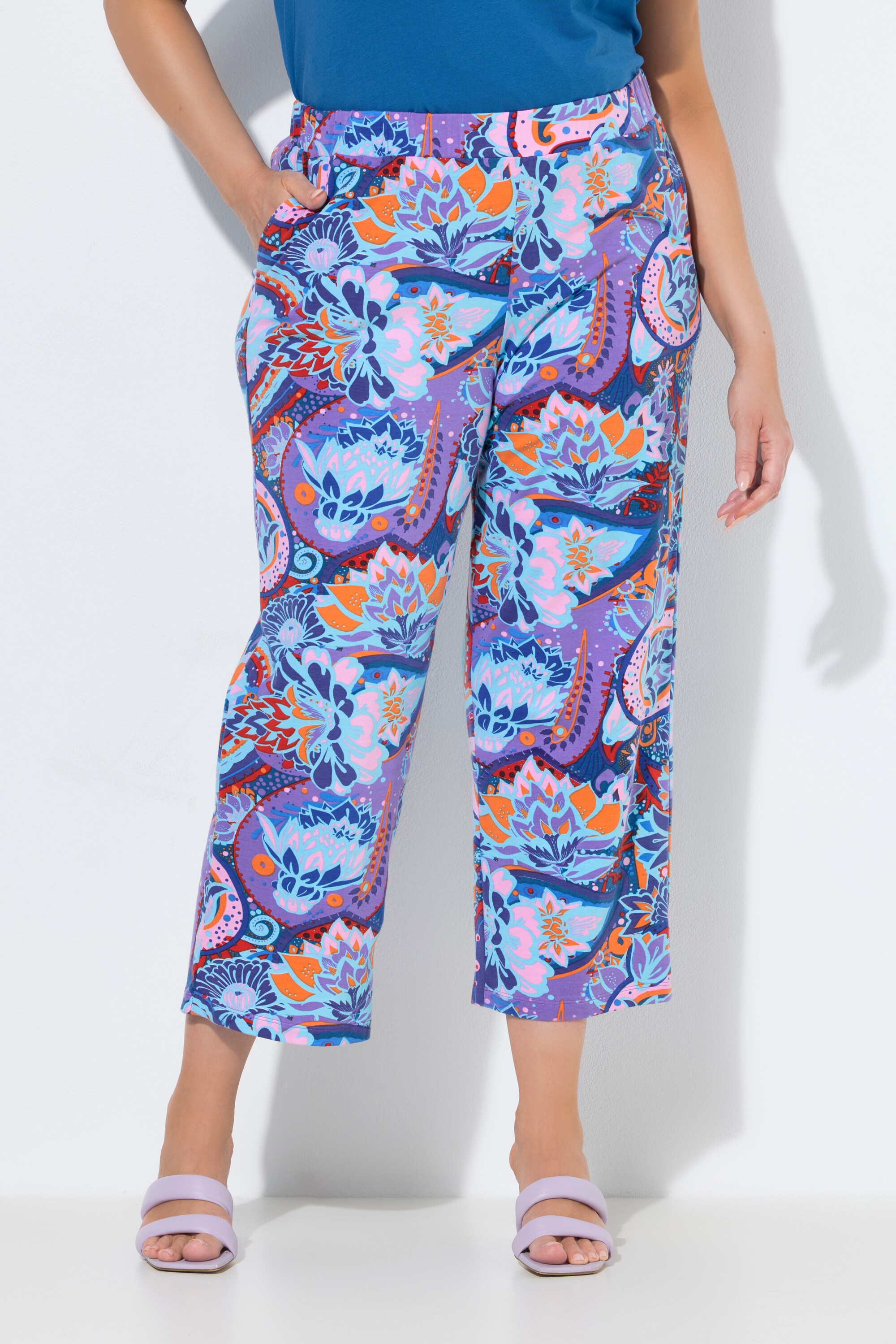 Pantalon 7/8 en jersey, imprimé, ULLA POPKEN