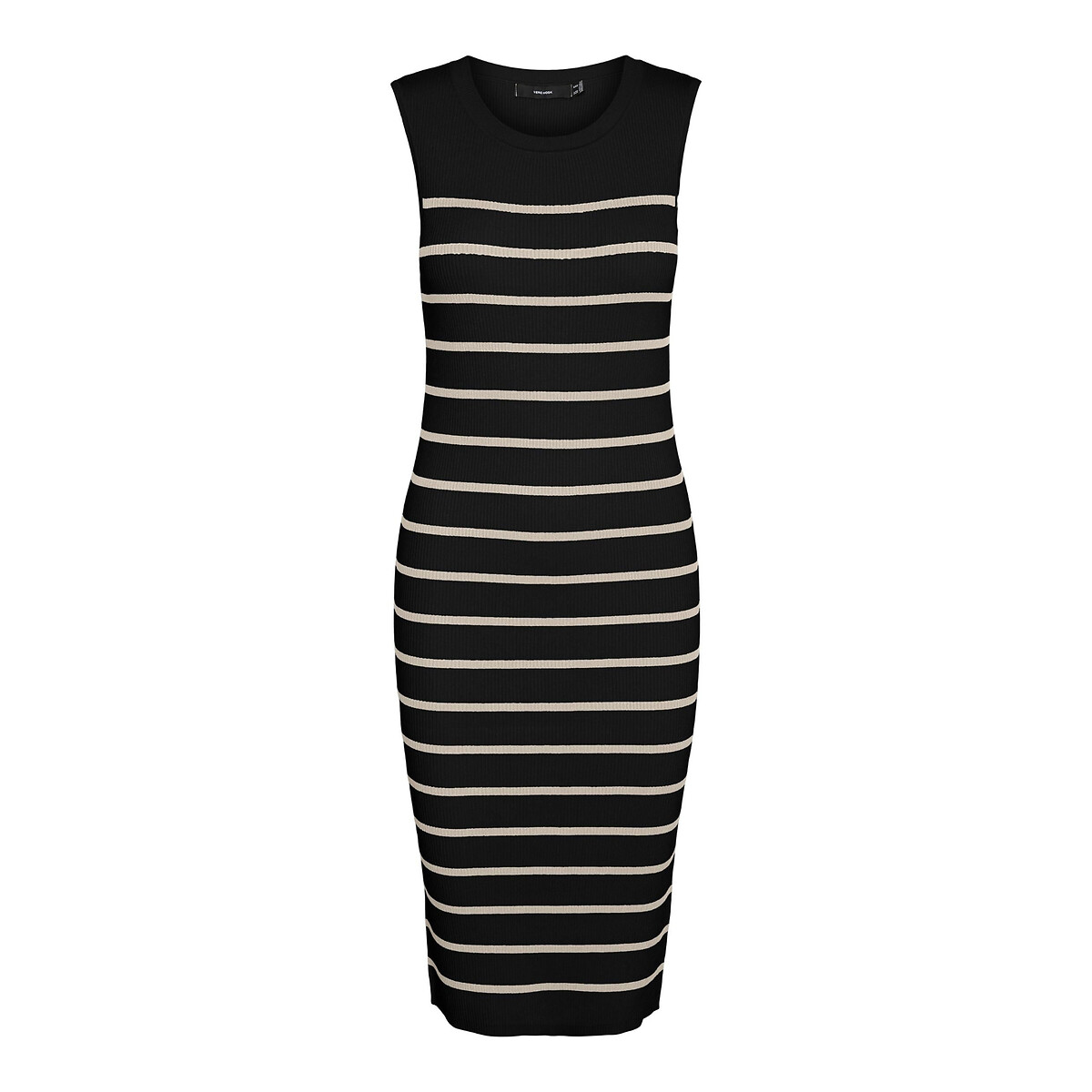 Vero moda black and white shops striped dress