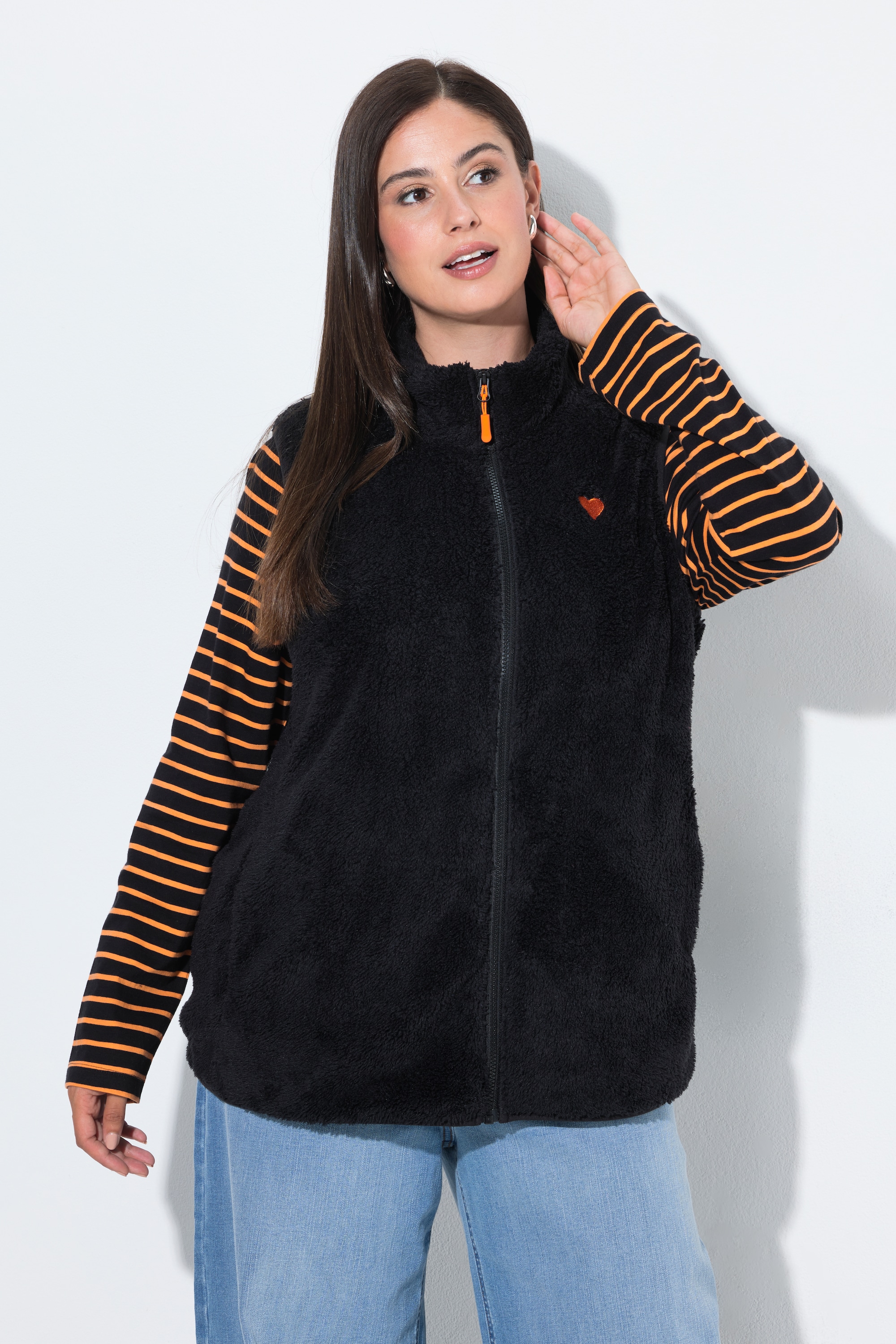 Gilet en polaire douillette, col montant, ULLA POPKEN