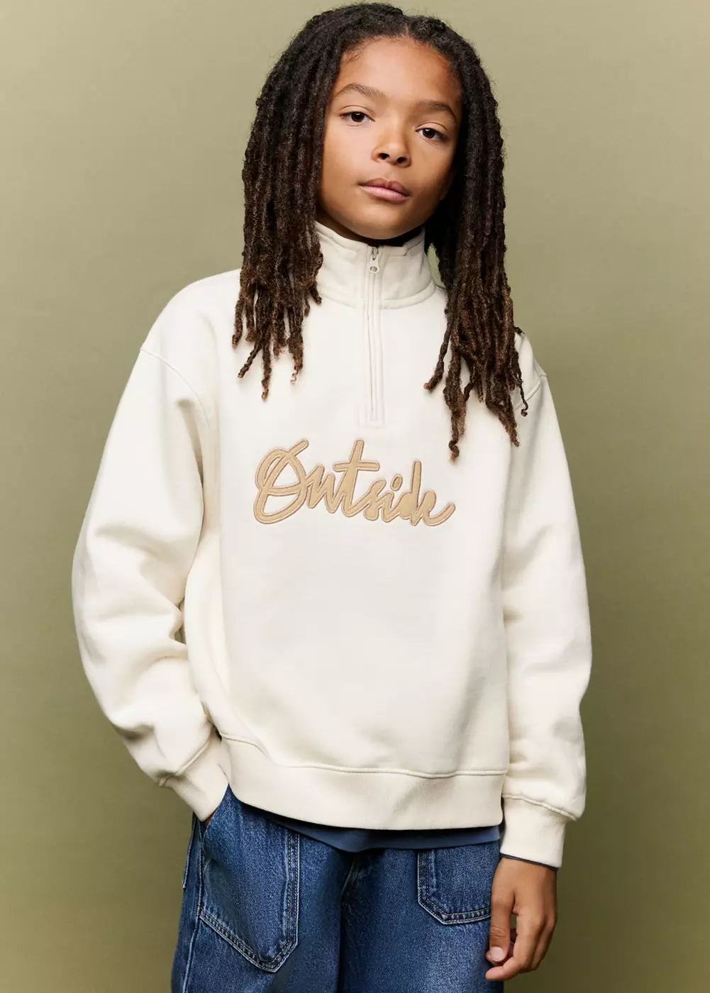 Sweat-shirt détail brodé, MANGO KIDS