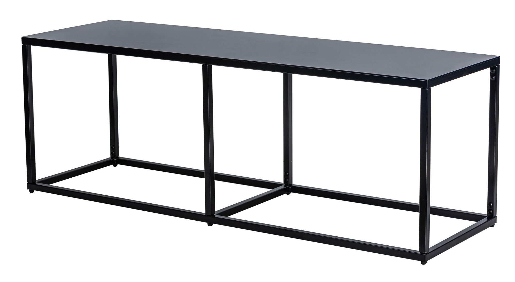 Banc, métal, style industriel noir, YORK, NORDLYS