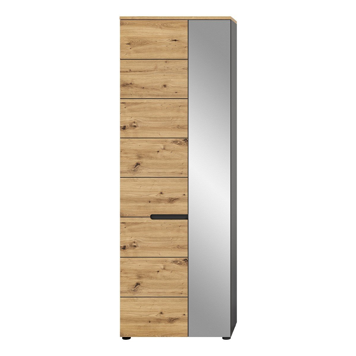 Armoire penderie 2 portes dont 1 miroir L65 cm - CANU, CALICOSY