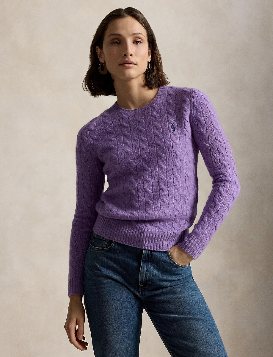 Pull col rond torsadé, 80% laine 20% cachemire, POLO RALPH LAUREN