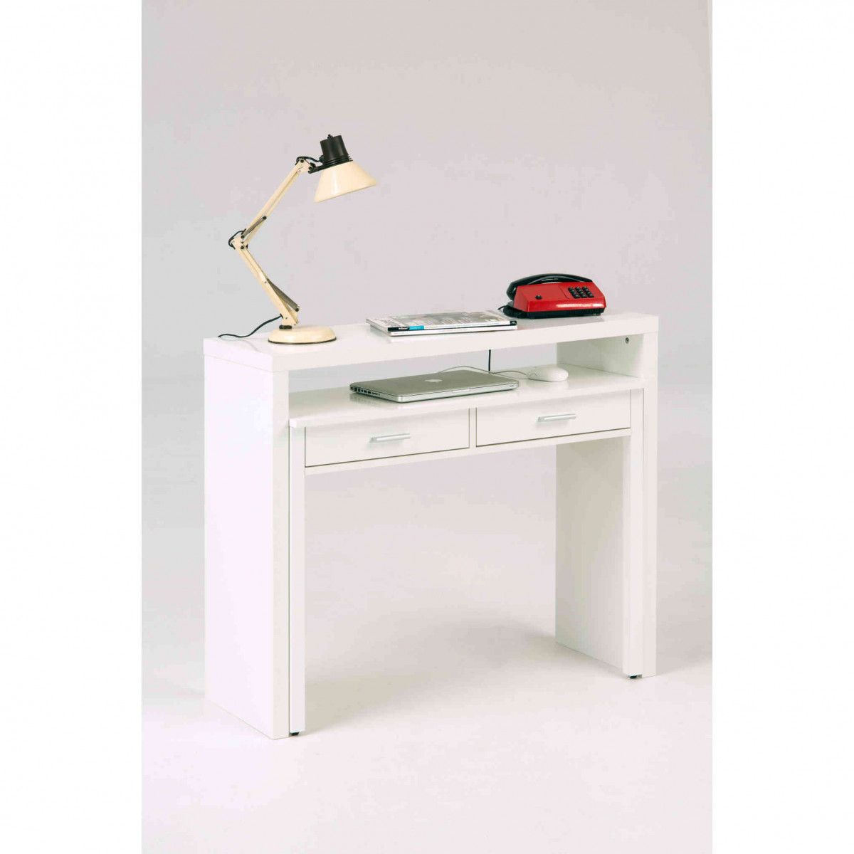 bureau avec 2 tiroirs coulissants