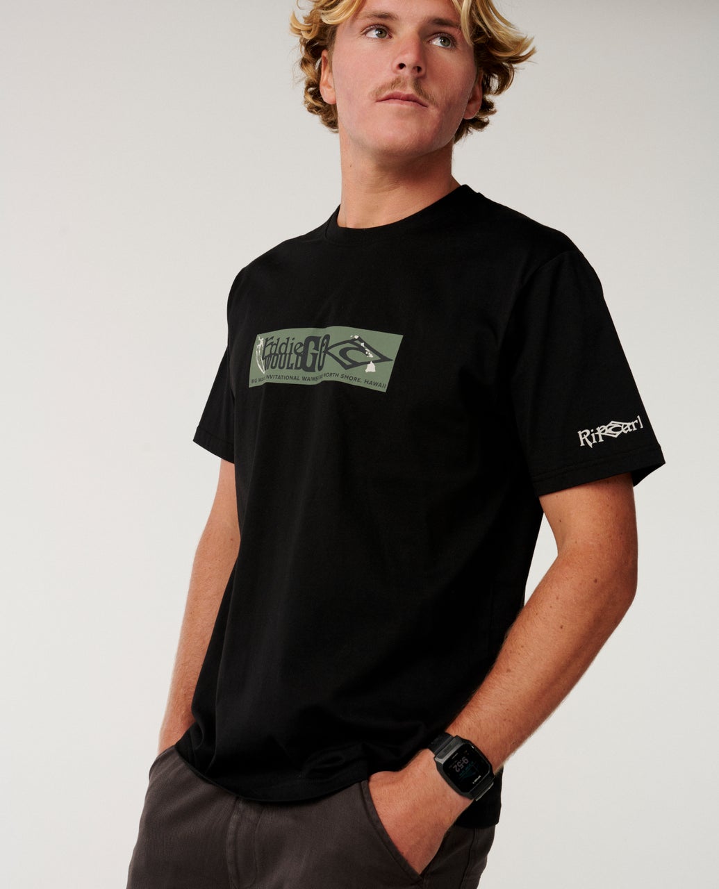T-shirt 2026 EDDIE WOULD GO Sticker coupe relax, RIP CURL