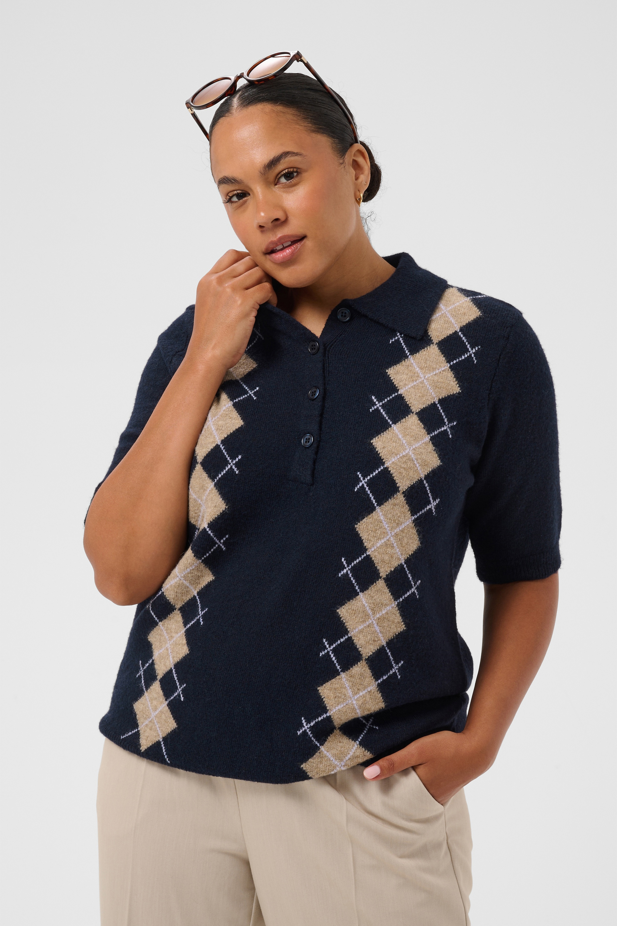 Pullover tricoté, KAFFE CURVE