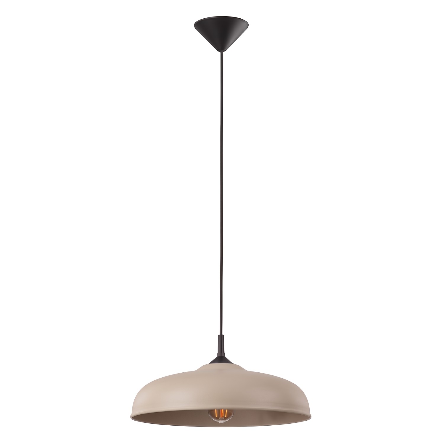 Suspension Acier Taupe E27 1 Gina, EDEN