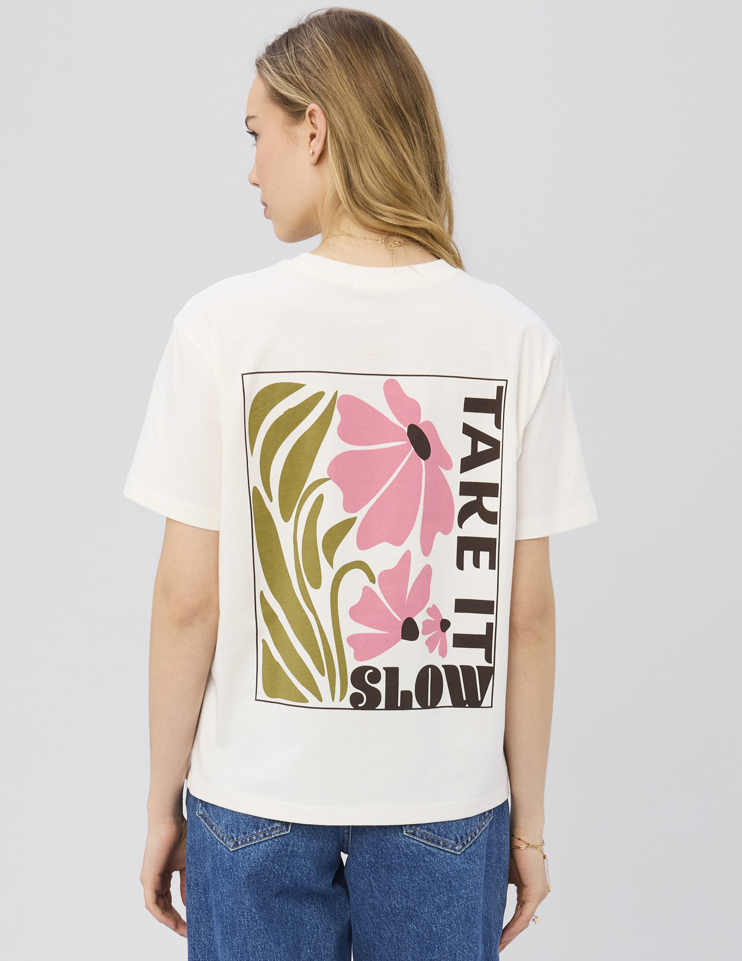 T-shirt imprimé devant/dos, BZB
