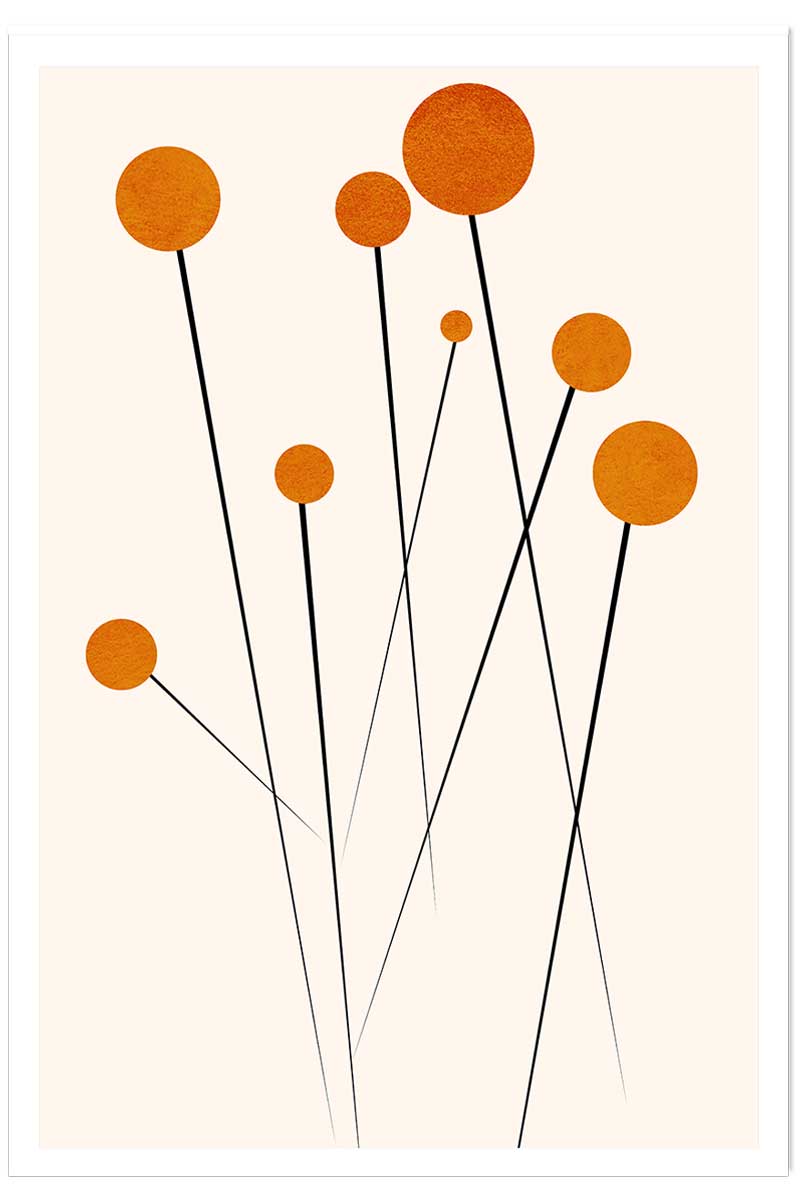 Affiche fleurs Waterflower dancing, HEXOA