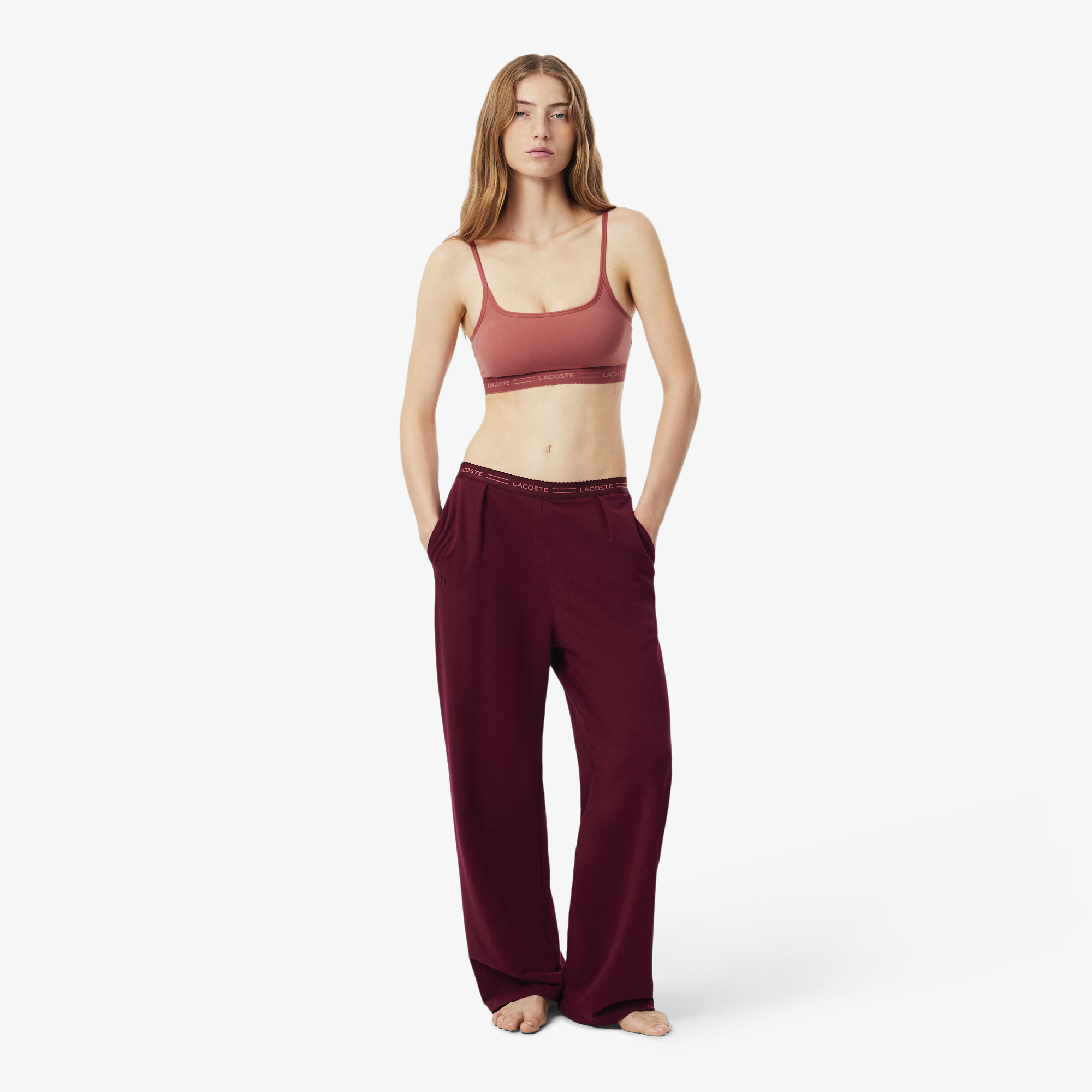 Pantalon d'intérieur molleton wide fit, LACOSTE