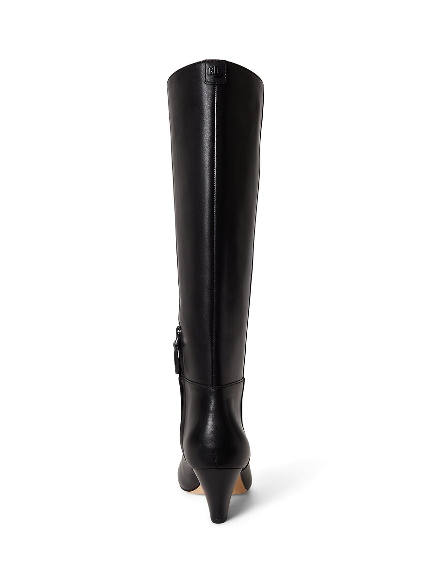 Lauren Ralph Lauren Botas de tacón de piel lisa, EMERSYN — foto 3
