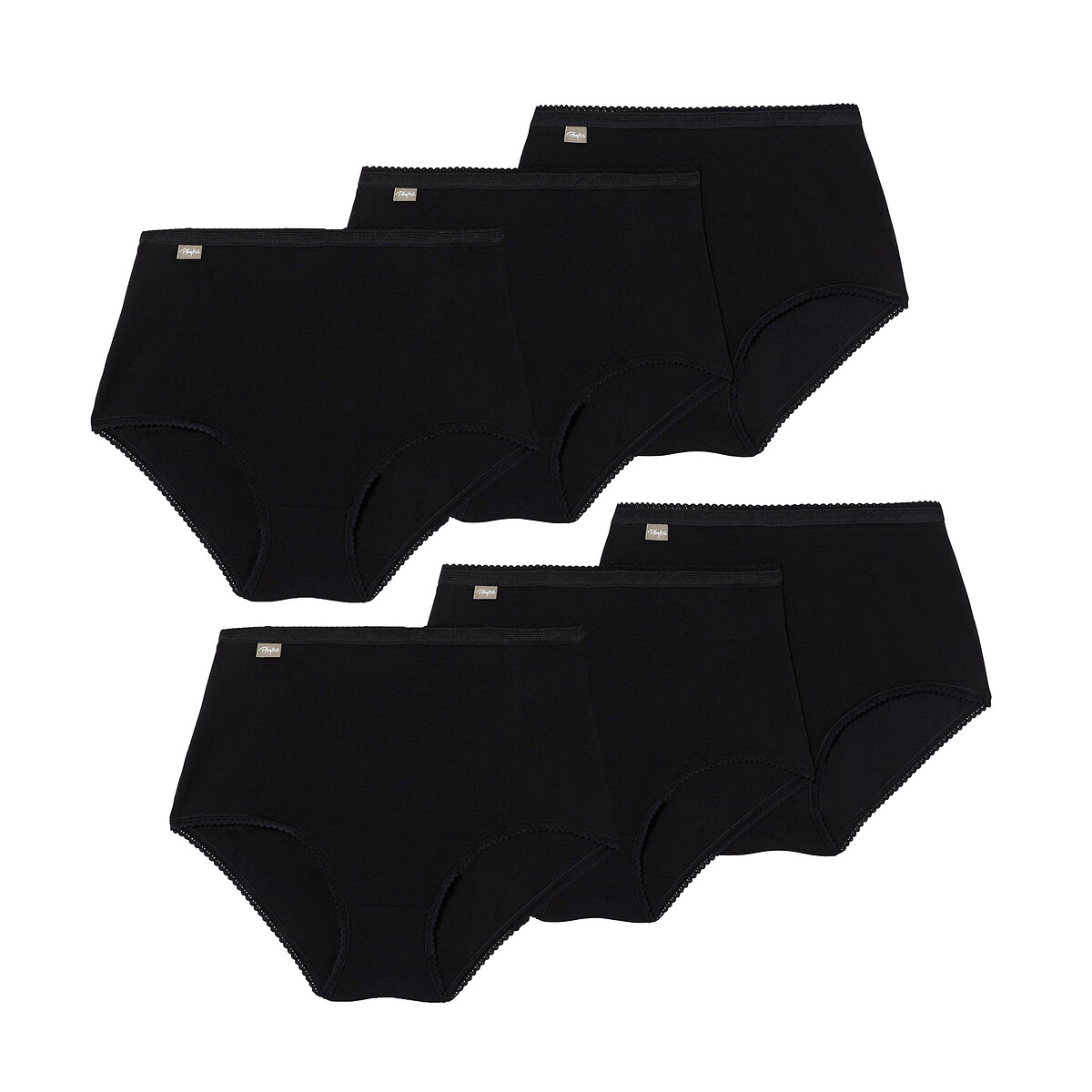Confezione da 6 slip cotone maxi 4 2 gratuiti Playtex La Redoute