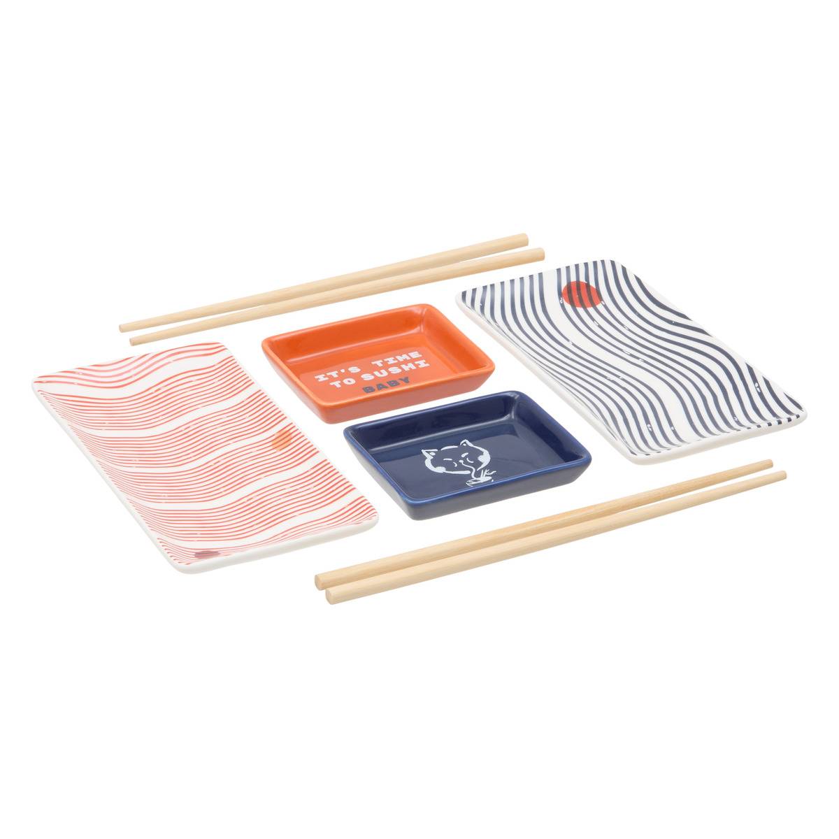 Coffret sushi 6 pièces en grès NIPPON, ATMOSPHERA