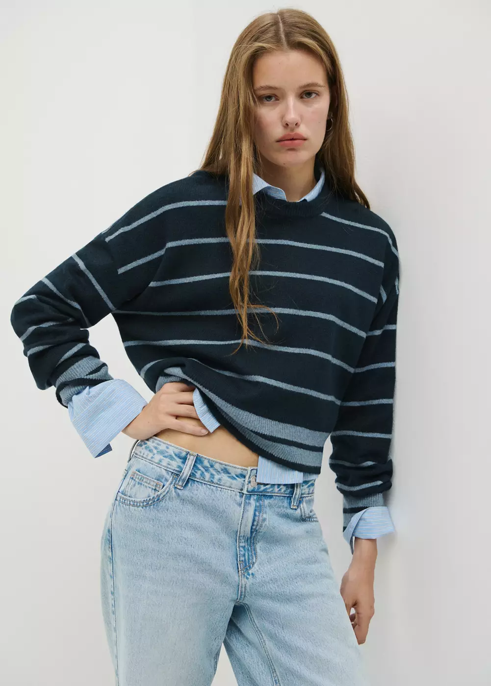 Pull-over à rayures contrastantes, MANGO TEEN