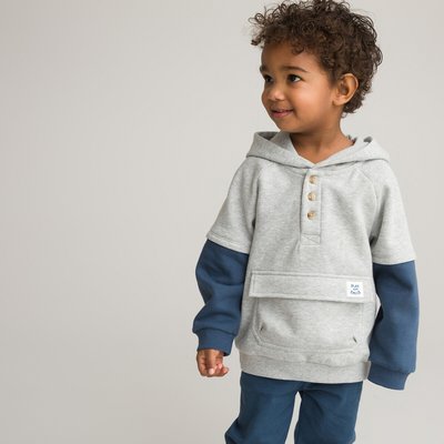 Bicolor hoodie in molton LA REDOUTE COLLECTIONS