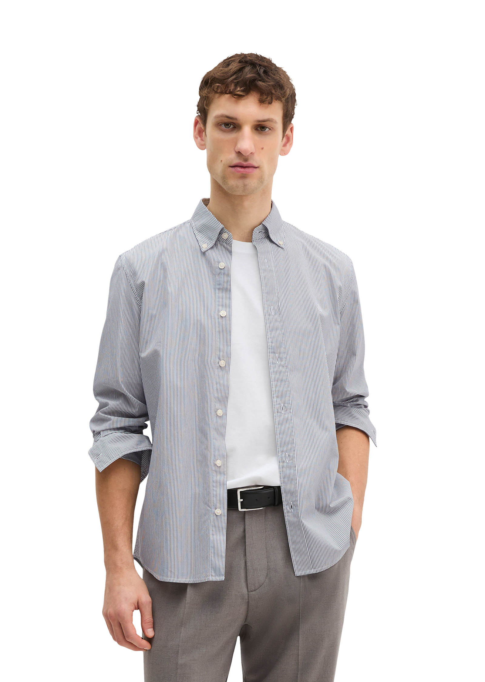 Chemise regular en popeline de coton bio, MARC O'POLO