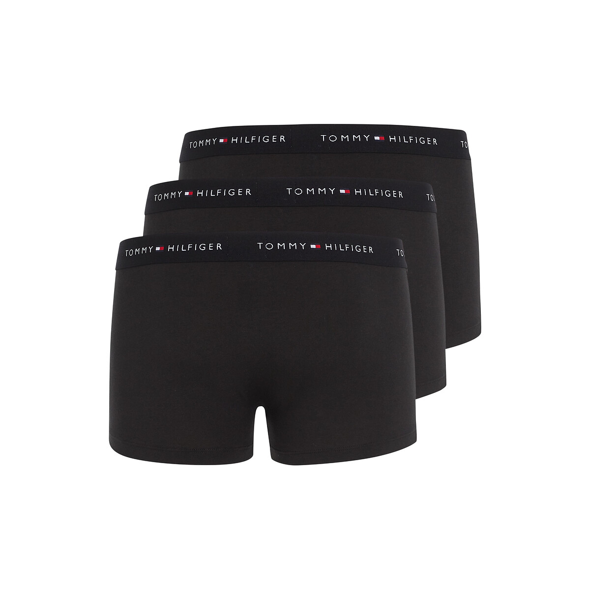 Lot de 3 boxers unis noir Tommy Hilfiger La Redoute