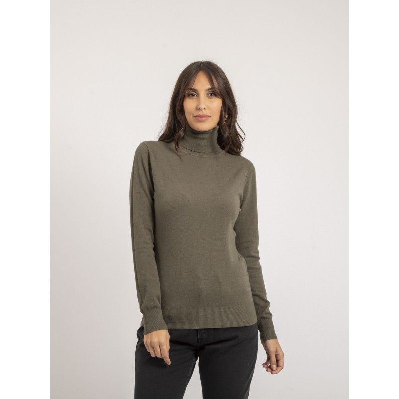 Col roulé femme best sale vert