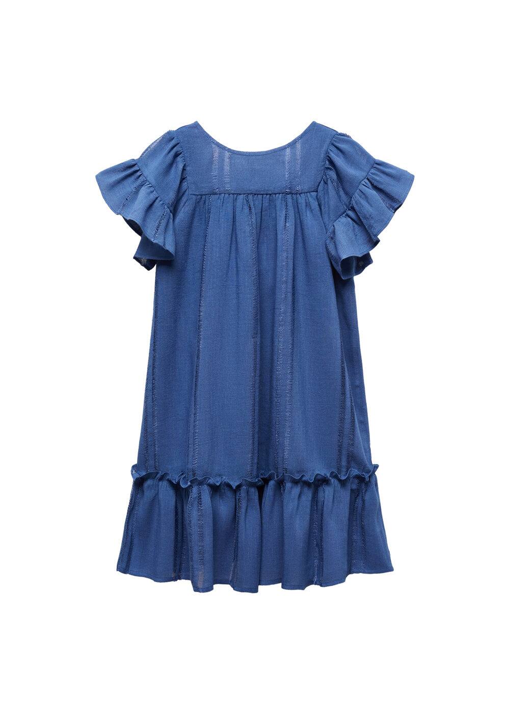 Robe fluide volants bleu indigo Mango Kids La Redoute