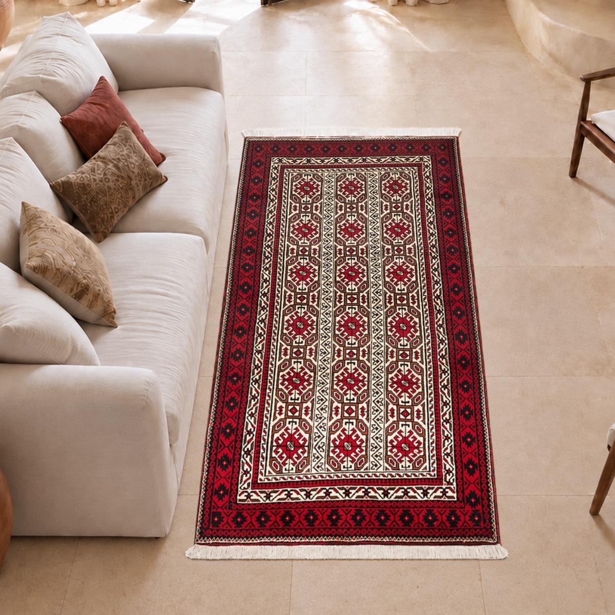 Tapis d'orient, motif oriental authentique, noué à la main, BALUTSCH 5, UN AMOUR DE TAPIS