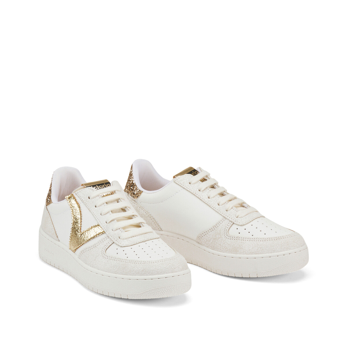 Baskets Victoria Madrid Paillettes - Cuir & Détails Métallisés - Pour Femme