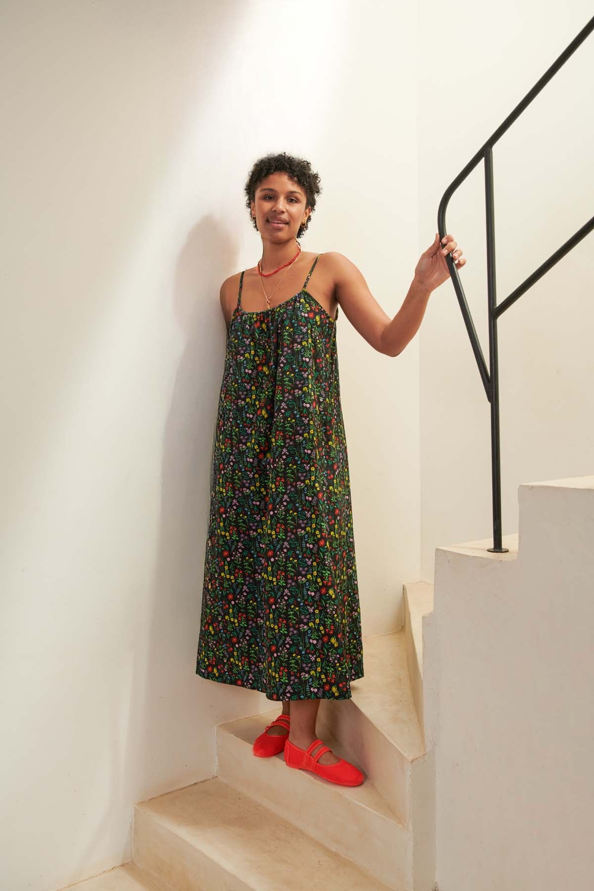 Robe longue à bretelles imprimé, WE ARE JOLIES