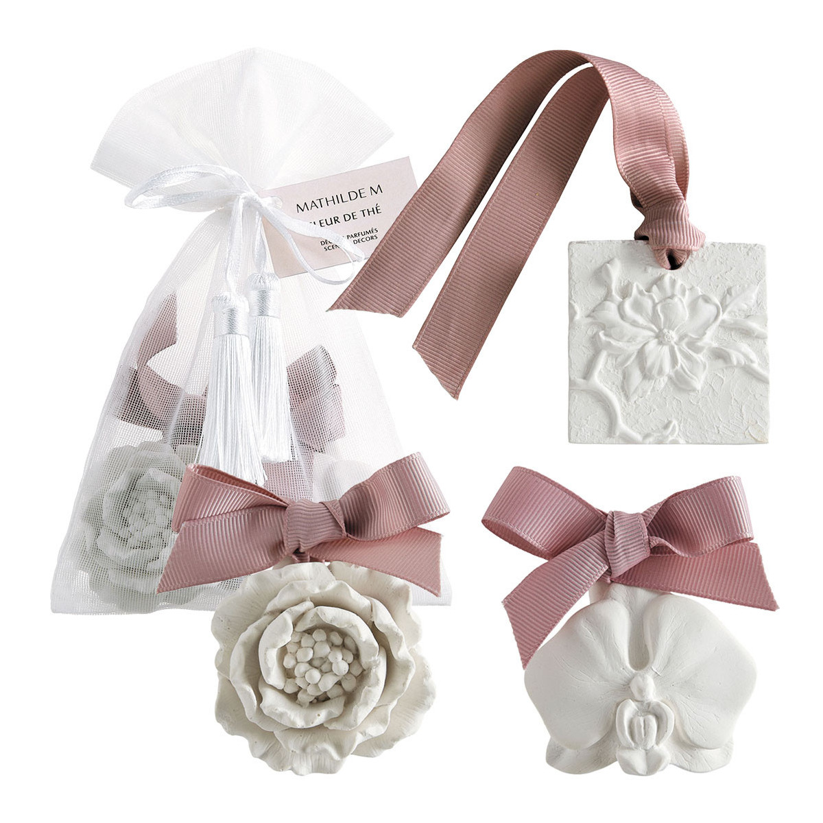 Pochon 3 décors parfumés Fleur de Thé, MATHILDE M