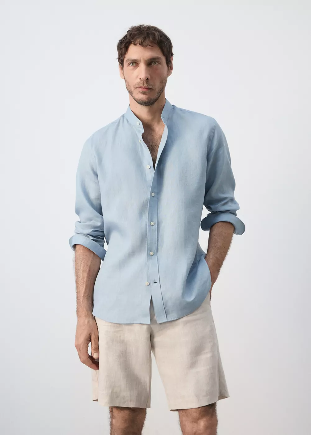 Chemise regular fit 100 % lin, MANGO MAN