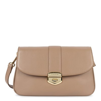 Donna Fia Flap Bag with Double Pouch in Leather LANCASTER